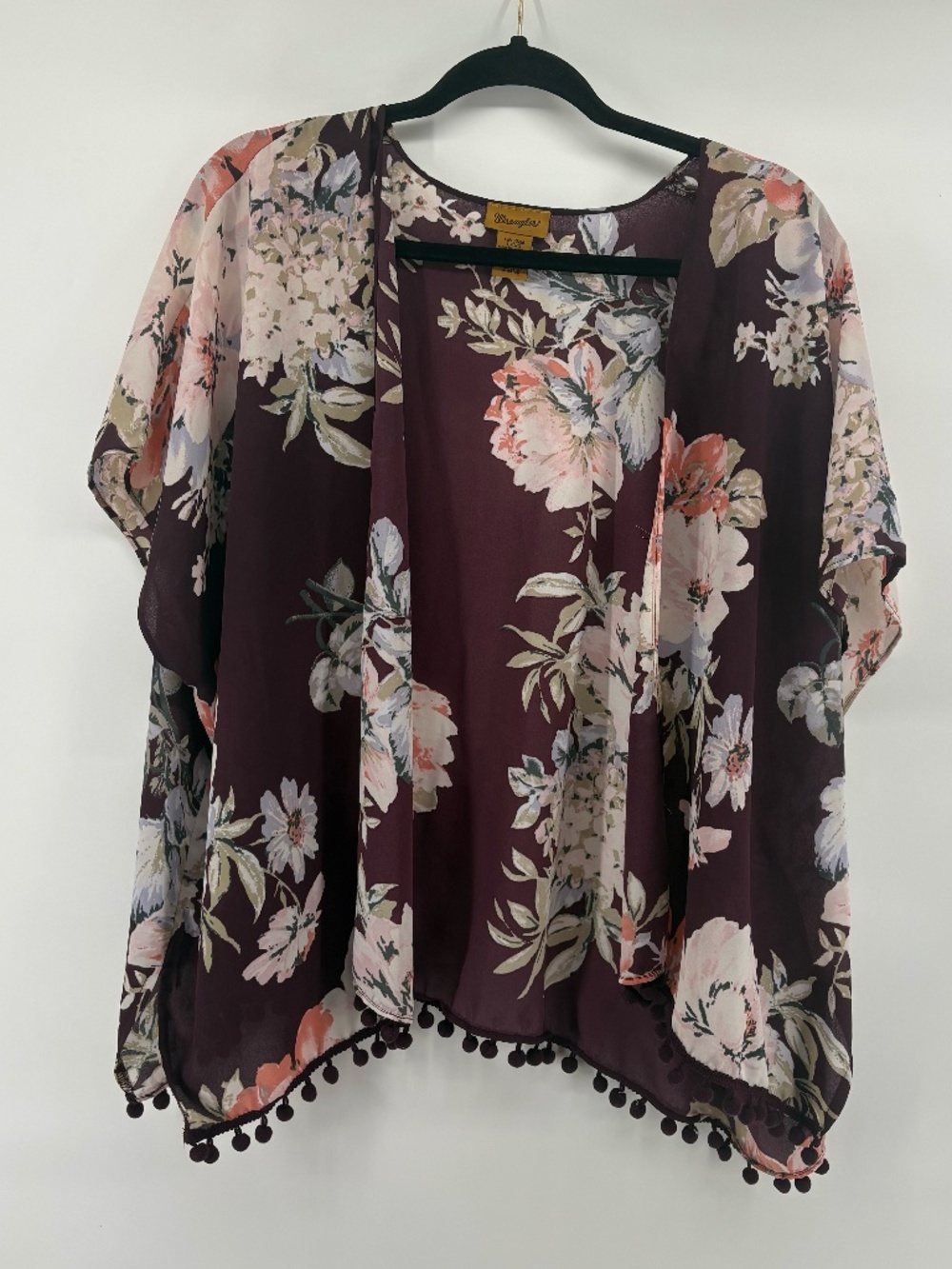 women's wrangler floral kimono size large